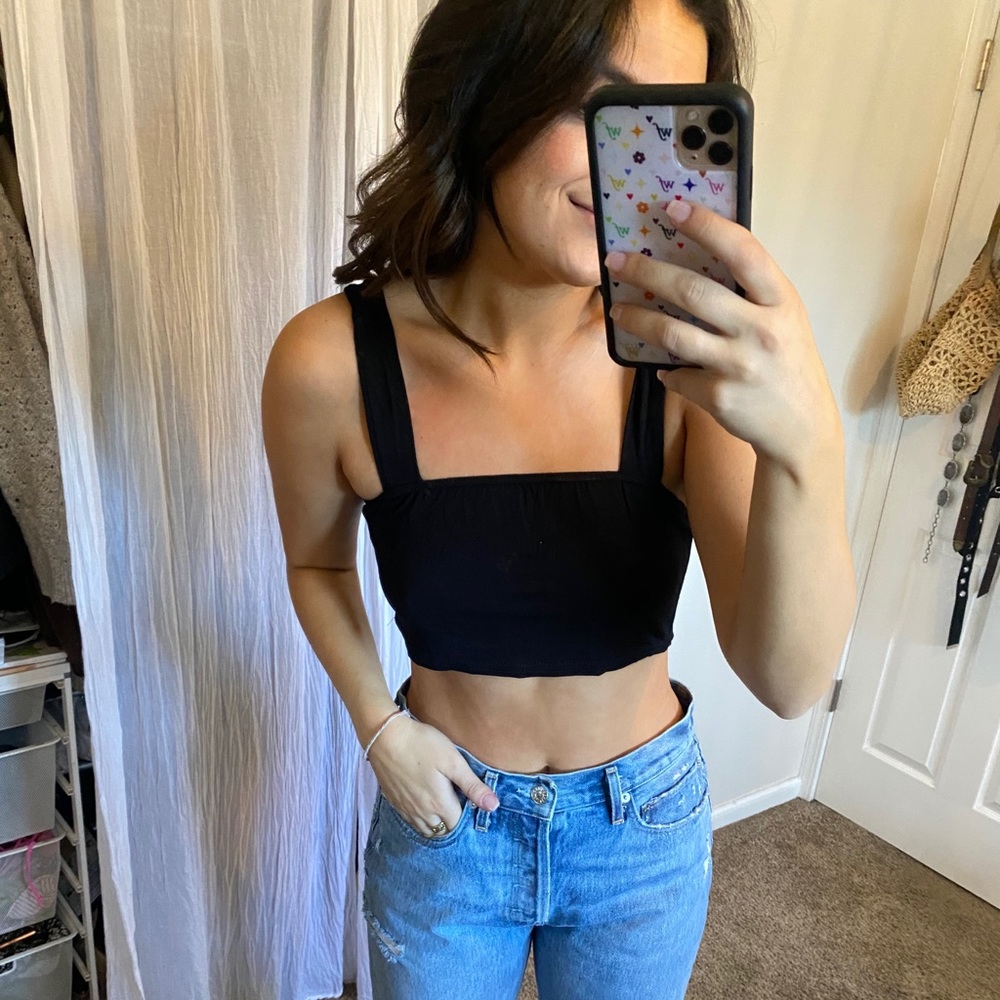 Nastygal Black Crop top